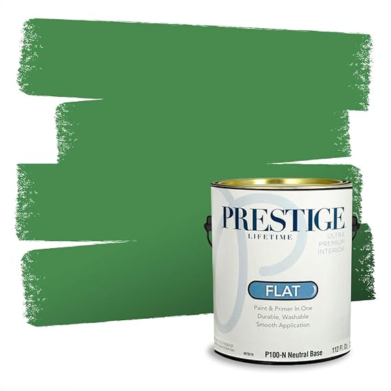 PRESTIGE Paints Interior Paint and Primer In One, 1-Gallon, Flat, Comparable Match of Behr* Planet Green*