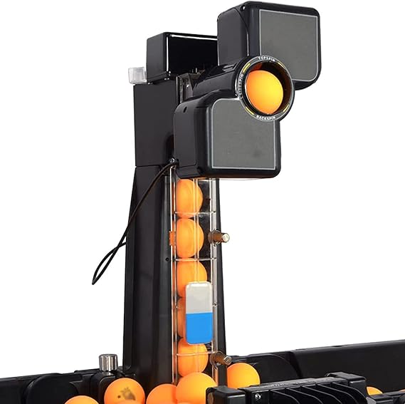 Table Tennis Ball Serve Machine, Automatic Ping Pong Machine Training Machine, Professional Automatic Ping Pong BallsMachine Multi-Rotating Drop Point for Training