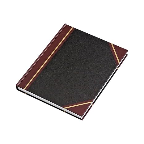 Staples Record Book, Black Hardbound Ledger, 300 Numbered Pages