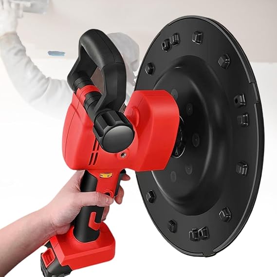 Electric Concrete Cement Mortar Trowel with Brushless Lithium Battery, Handheld Wall Smoothing Polishing Machine,Masons Putty Tool, 6 Gear Speed Control,Concrete floor troweling machine,1Battery