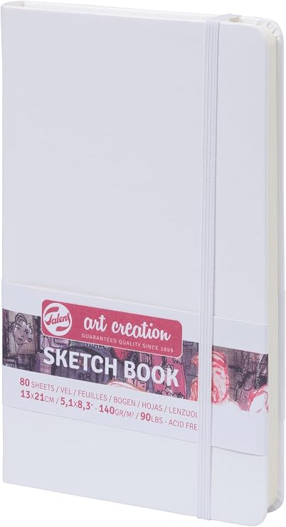 Talens Art Creation Sketchbook - 13x21cm, 140g, 80 Sheets, Acid-Free Drawing Paper, Ideal for Pencil & Gouache