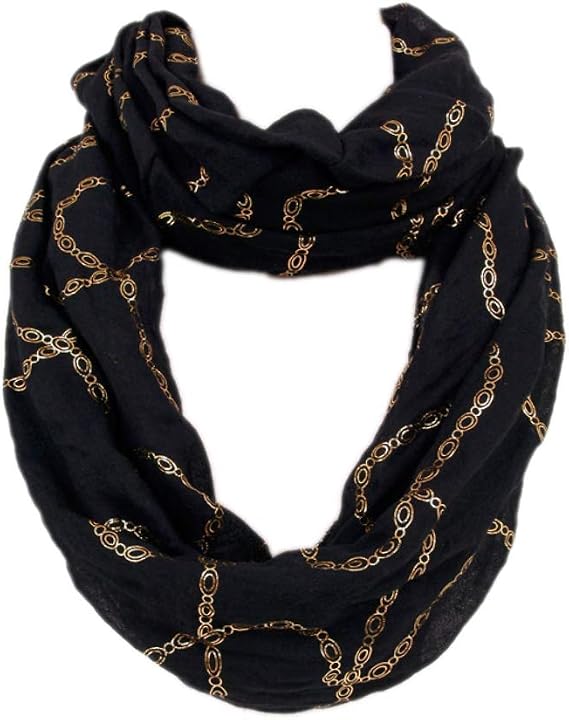 TrendsBlue Premium Chains Design Infinity Loop Fashion Scarf