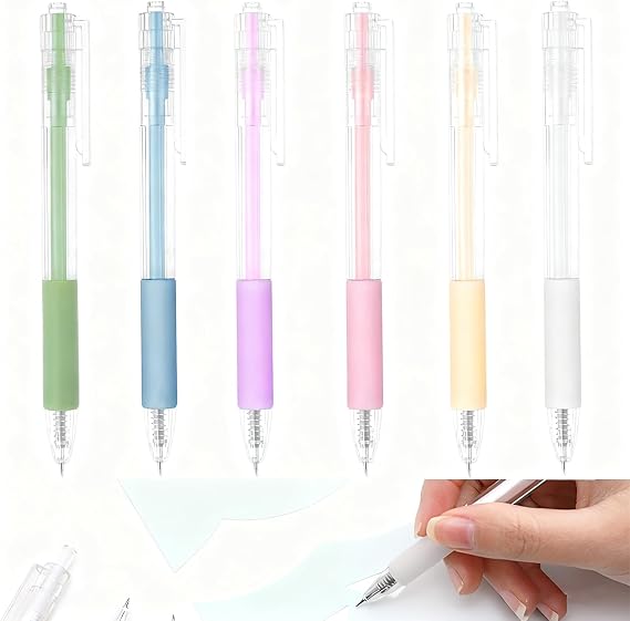 Retractable Weeding Pen Craft Knife Set - Pin Pen Art Utility Tool with Exacto Blades for Paper Cutting Scrapbooking and DIY Crafts Students