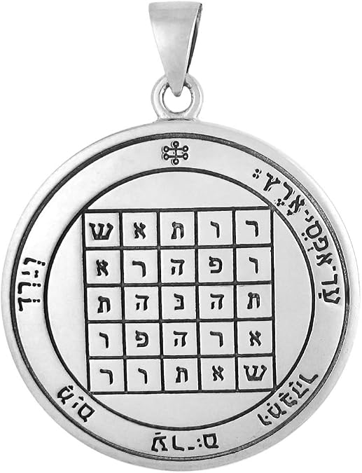 Moonlight Mysteries Sterling Silver Second Pentacle of Saturn Talisman for Defense