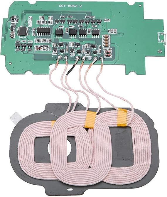 Phone Charger Coil, Charging Module DIY QI Standard 3 Coils Circuit Board Charging Transmitter, 5V 2A