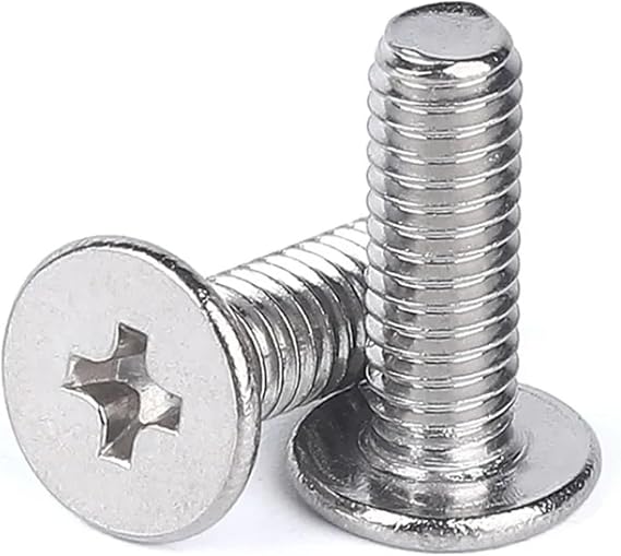 304 Stainless Steel CM M0.8 M1 M1.2 M1.4 M1.6 M2 Ultra Thin Flat Head Screws Computer Laptop Screws(M1.6x6x3 200pcs)