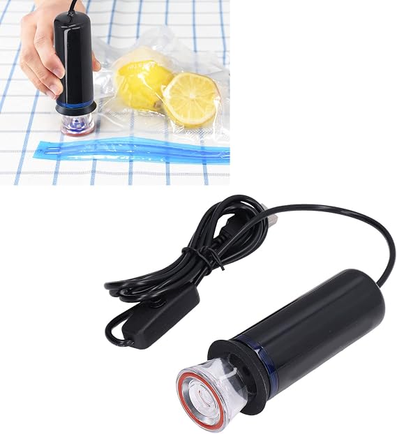 Portable Vacuum Bags Pump Bellows Pump Electric Electric Air Pump with 2 Nozzles 2.5L per Min Electric Pump for Storage Bags for Travel Inflatable Beds Electric Pumps