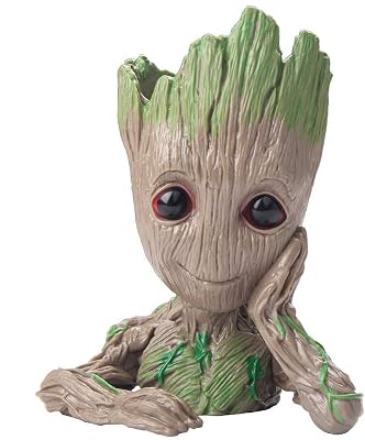 V-Leopard Baby Groot Tree Man Pen Pot Pencil Holder Or 6 Flower Pot for Succulents