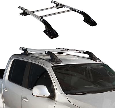 OMAC Top Roof Rack Side Rails for VW Amarok 2010-2020 Gray Aluminium 4 Pcs