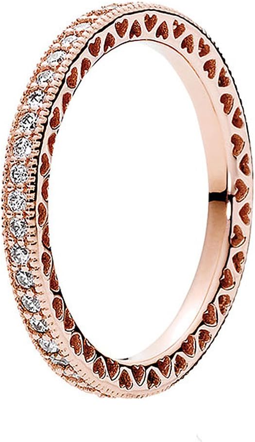 Pandora Hearts Of Pandora Ring, PANDORA Rose, Clear Cubic Zirconia, Size 9