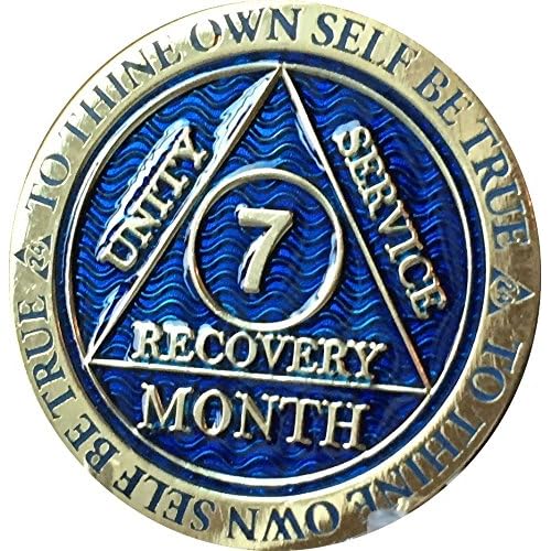 7 Month AA Medallion Reflex Blue Gold Plated Chip