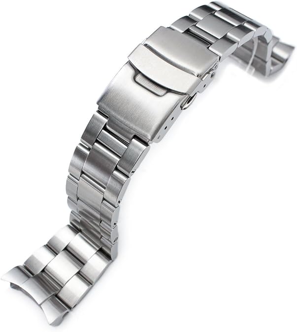 MiLTAT 22mm Watch Band for Seiko SKX007 SKX009 SKX175, Super-O Solid Screw-Links
