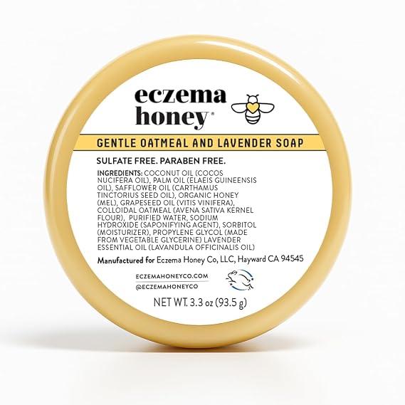 ECZEMA HONEY Gentle Oatmeal and Lavender Soap for Eczema & More (3.3 Oz)