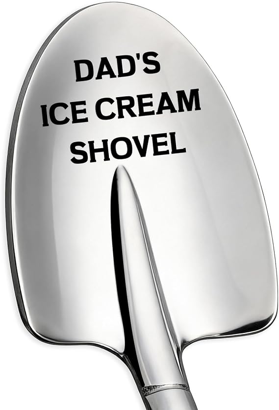 Dad Birthday Gift, Funny Personalized Dad Gifts from Daughter Son, Dad's Ice Cream Shovel, Fathers Day Gifts for Dad
