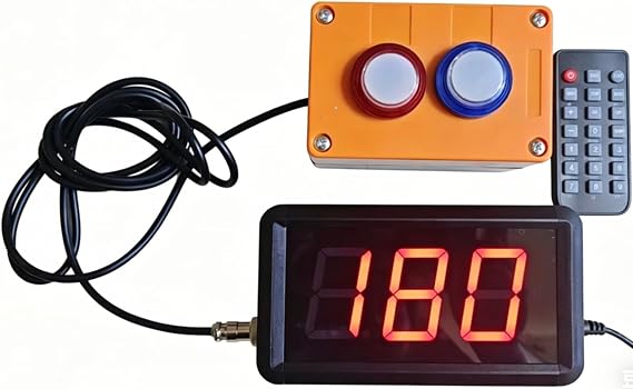1.8" Indoor Usage LED Countdown Timer Lap Counter with Big Button and Remote Control