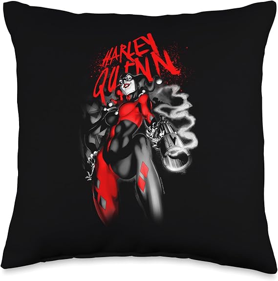 Harley Quinn Down The Barrel Throw Pillow