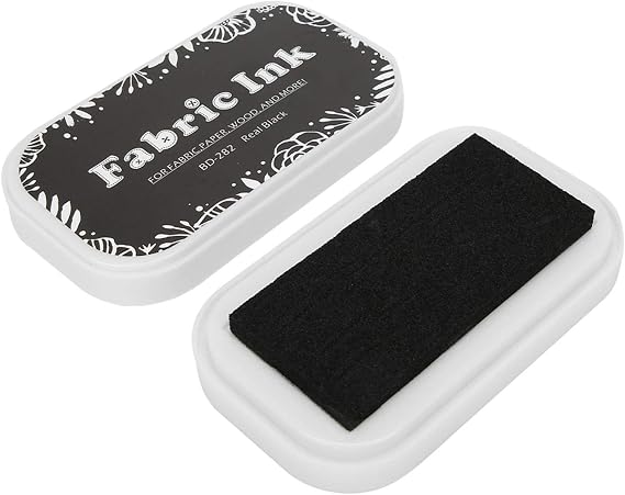 Stamp Ink Pads for Rubber Stamps, Stamp Pads for Card Making Wood Fabric and Paper(Black)