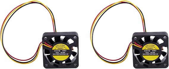 2 Pcs 40Mm X 40Mm X 10Mm 3Pin 12V Dc Brushless Pc Computer Cooling Fan