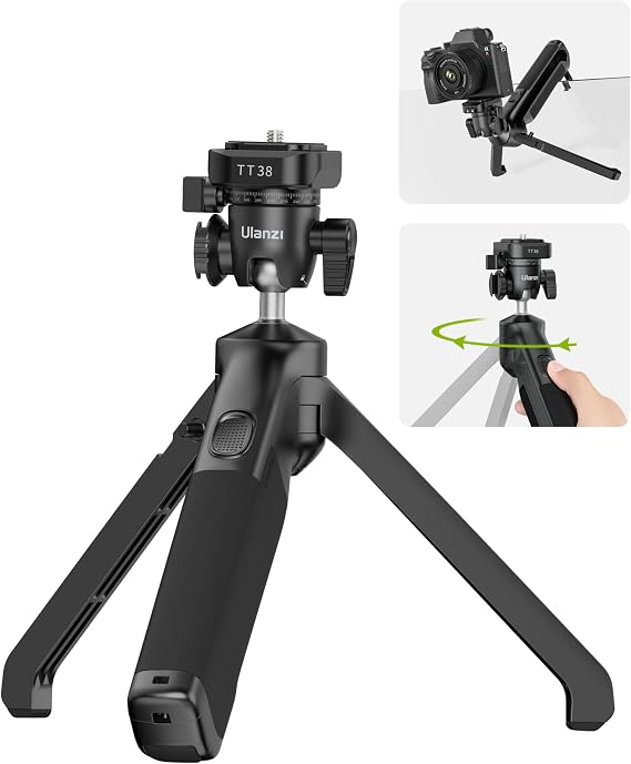 ULANZI TT38 Mini Tripod for Camera, One-Click Open Tabletop Camera Tripod | Pocket