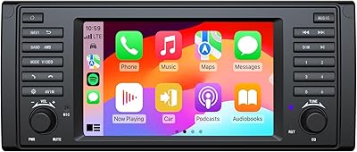 Eonon 464G Wireless CarPlay Android Auto Car Stereo Compatible with BMW 5 Series 1995-2002 E39, 7 Inch Touchscreen Car Radio with Bluetooth, AMFM, SWC, GPS Navigation, WiFi - E39X7 Upgrade