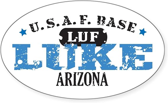 CafePress Luke Air Force Base Oval Sticker Oval Bumper Sticker Car Decal