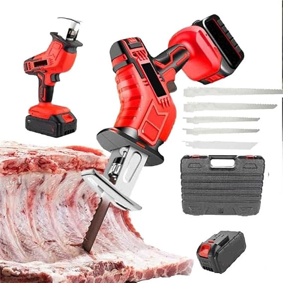 Handheld Cordless Bone Saw,Electric Commercial Home Butchers Saw, Weight Approx 2 Kg,Can Wood/Bone Cutting,Electric Meat Saw for Butchering, Maximum Cutting Thickness: 100 Mm