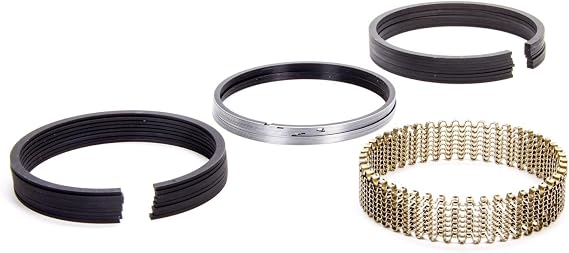 Hastings Piston Rings, 4.030 in Bore, 5/64 x 5/64 x 3/16 in Thick, Standard Tension, Iron, 8 Cylinder, Kit