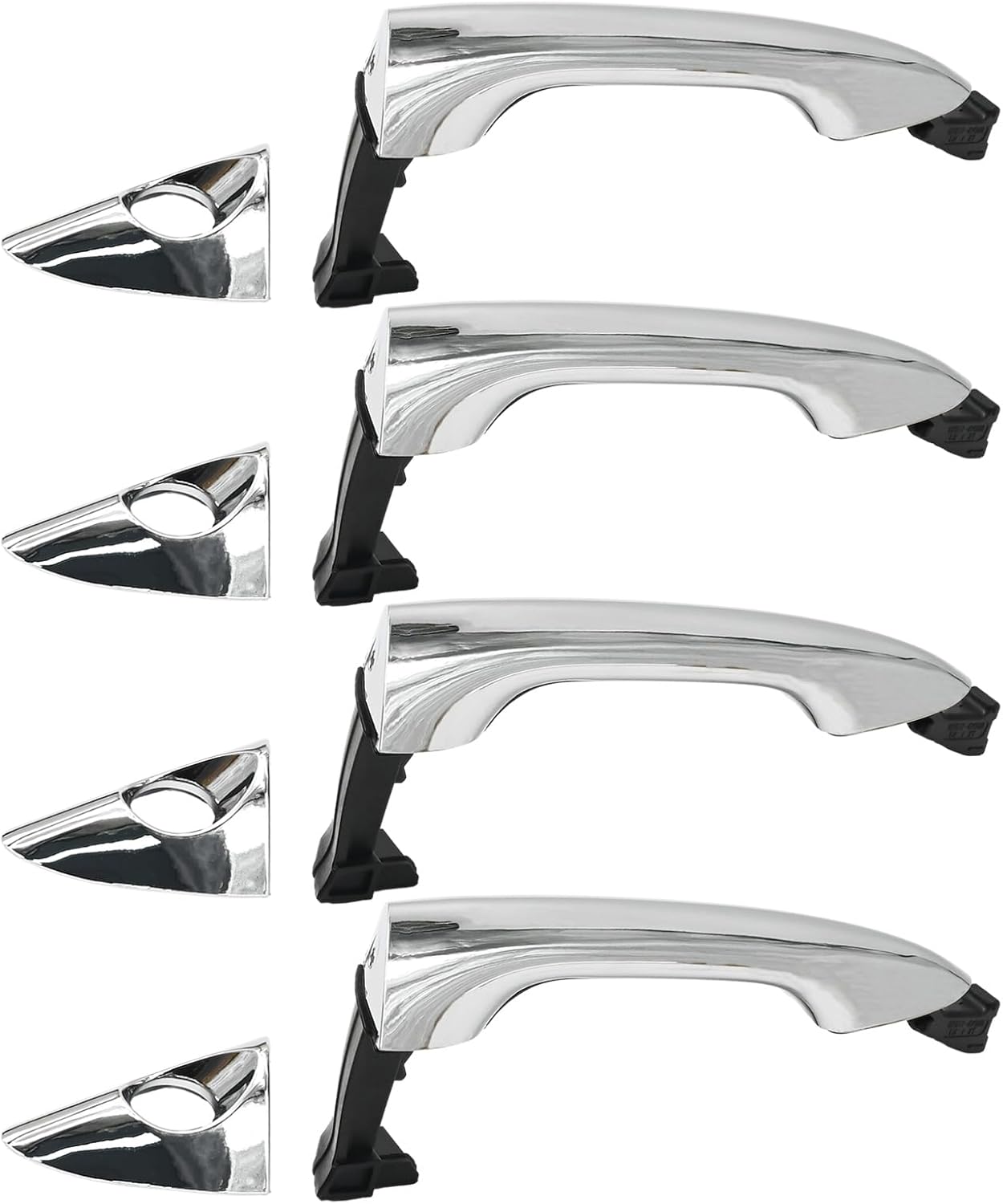 UOIENRT 8Pcs 826513X010 Chrome Exterior Door Handle Set Replacement for Hyundai Elantra 2011 2015