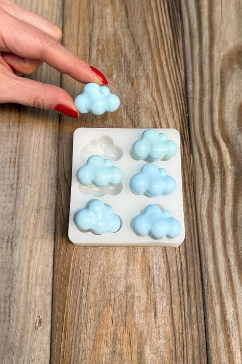 Bubble Bulut Mini Altılı Silikon Mum Kalıbı