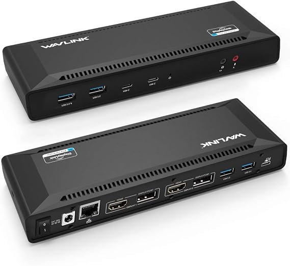 WAVLINK Dual 4K@60Hz USB C Laptop Docking Station with 65W Host Charging, Dual 5K/4K@60Hz, Displaylink Dock with 2xDisplay, 2xHDMI, 6xUSB 3.0 Port, Gigabit Ethernet