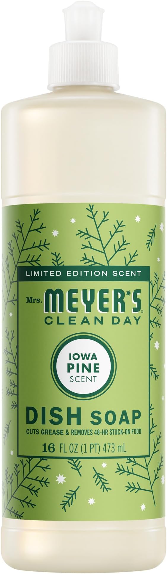 MRS. MEYER'S CLEAN DAY Liquid Dish Soap, Limited Edition Iowa Pine, 16 fl. oz