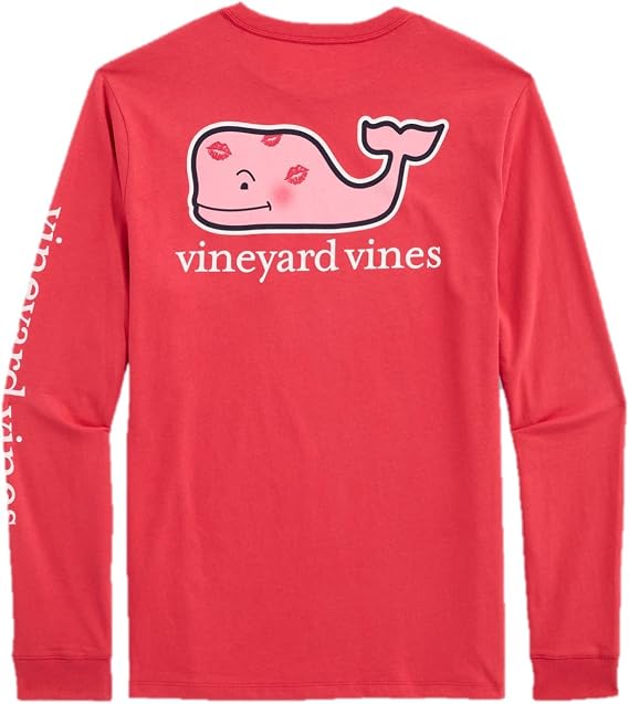 Vineyard Vines Men's Kissed Whale Long-Sleeve Pocket Tee