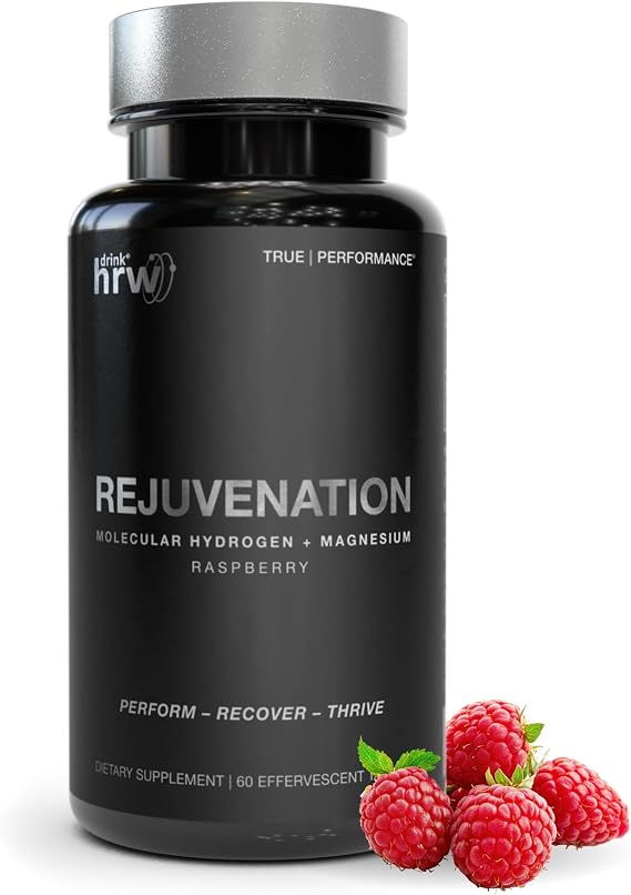 DRINK HRW Rejuvenation Molecular Hydrogen Water Tablets Raspberry, 60 Count