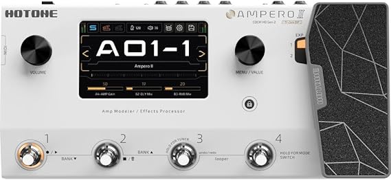 Hotone Ampero II MP-350 Guitar Effects Processor Amp Modeler Multi Effects Pedal with Cab Simulation IR Loader Touchscreen Studio Quality Audio Durable Metal Chassis Guitar Accessories