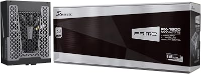 Seasonic Prime PX-1600, 1600W 80 Platinum, Full Modular, Fan Control in Fanless, Silent, and Cooling Mode, Perfect Power Supply for Gaming and High-Performance Systems, SSR-1600PD