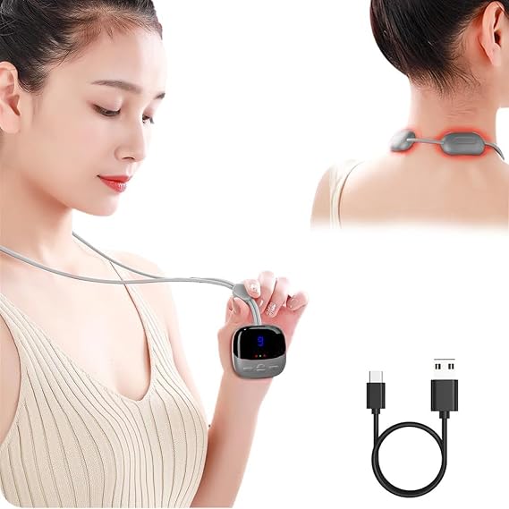 Neck massager, EMS Training Device, Stimulator, Muscle, Powered, For Muscle Conditioning for Body Muscles and Massage for Back, Men, and Women Fitness Belt