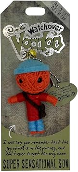 Watchover Voodoo 3-Inch Super Sensational Son Keychain - Handcrafted Gift to Bring Good Luck and Positivity Everywhere You Go