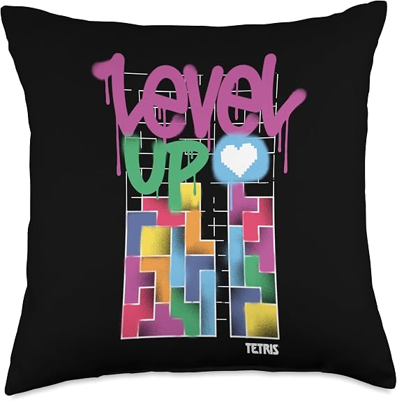 Tetris Level Up Throw Pillow