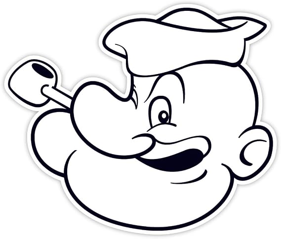 Popeye sticker decal 5" x 4"