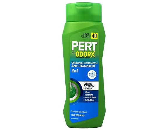 Pert Anti-Dandruff 2 in 1 Shampoo and Conditioner - Advanced Shampoo Conditioner with 2 Percent Salicylic Acid - Dandruff Shampoo with Zinc - 13.5 oz