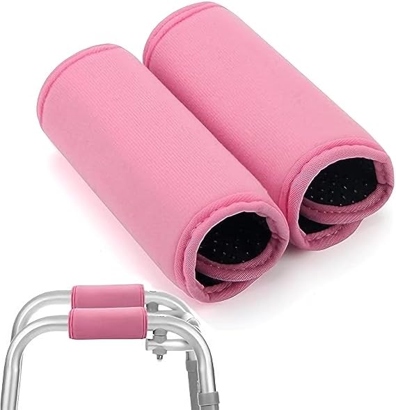 2Pcs Crutches Handle Pads, Walking Crutches Cover, Crutch Handle Covers Accessories for Folding Rolling Wheelchair, Crutch Pads Rollator Handles, Padded Walker Hand Grips, Senior, Elderly Grippers