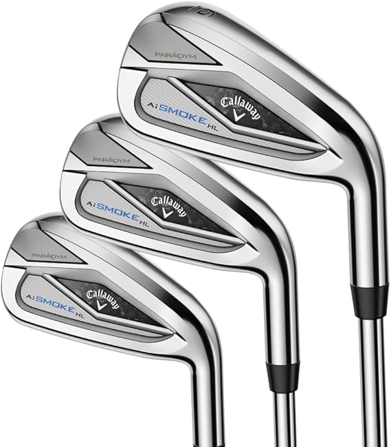 Callaway Golf Paradym AI Smoke HL Iron Set (Left Hand, 5-PW,AW,GW, Steel, Regular)