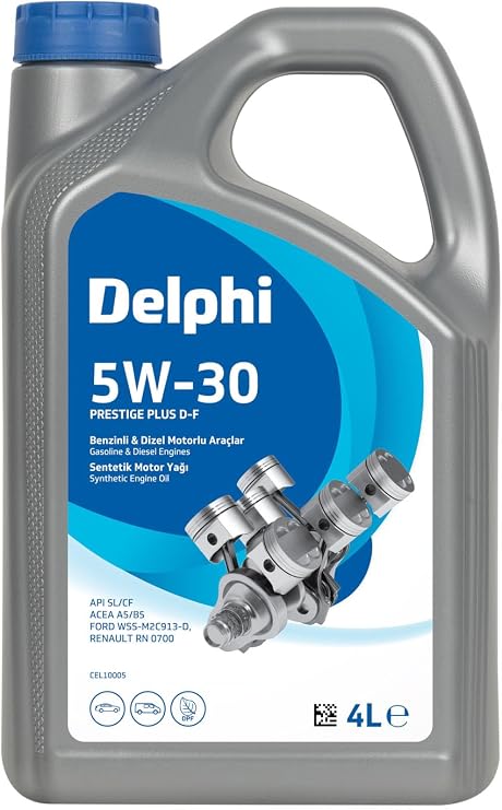 Delphi Motor Yağı Tam Sentetik Prestige Plus D-F A5/B5 5W-30 4Lx4 Dpf Del CEL10005