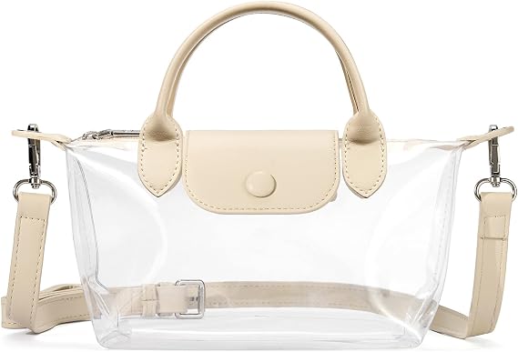 BOSTANTEN Small Clear Bag for Stadium Approved Crossbody Purse for Events