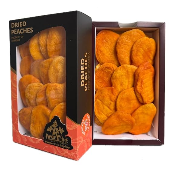 DRIED PEACHES (14.11oz) Premium Sun-Dried Armenian Peaches | 100% Natural, No Sugar Added | Healthy & Delicious Fruit Snack