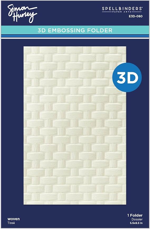 Spellbinders E3D-080 Woven 3D Embossing Folder from the Spring Sampler Collection by Simony Hurley