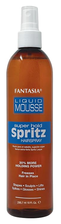 Fantasia Liquid Mousse Spritz Hair Spray Super Hold 10 Fl Oz (Pack of 1)