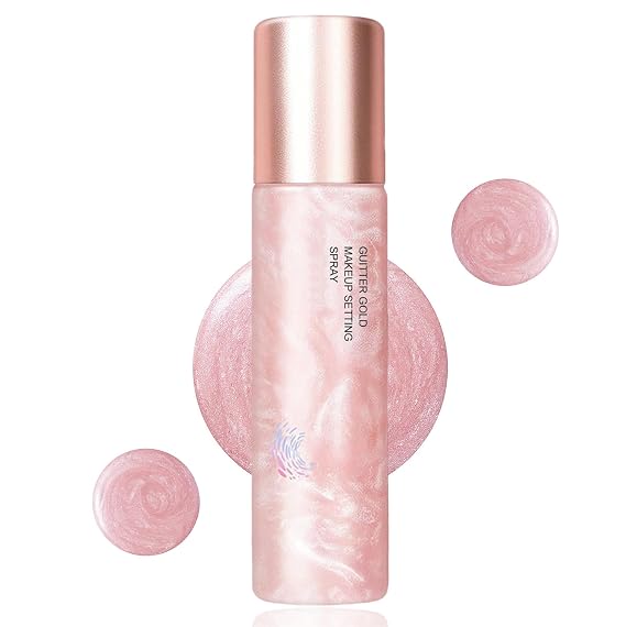 1Pcs Glow Makeup Setting Spray, Shimmer Dewy Radiant Finish, 4 Fl Oz