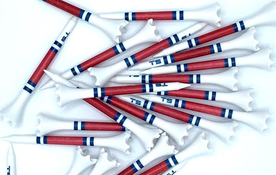 TRUESTRIKE Premium Golf Tees 100 Plastic Golf Tees in Bulk (USA Liberty, 2 3/4)