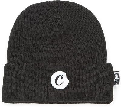 COOKIES C-Bite Knit Beanie Warm Winter Hat with Fold Over Cuff, Cozy Soft Knit Material, One Size Fits Most